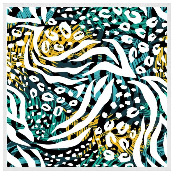 Benjamin Tate Design Tropical leaves & animal print (picture Frame)