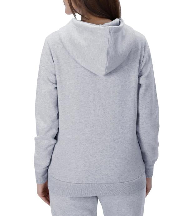 Smart Living Ladies Zip Through Hoodie - Light Grey Marl