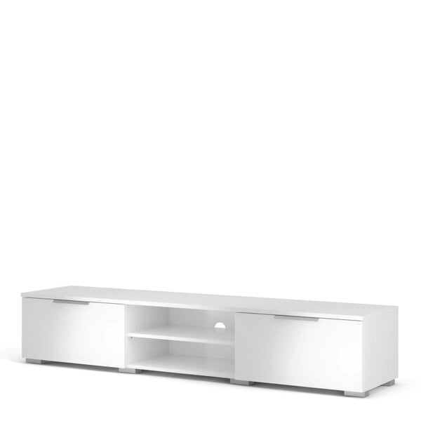 Wyld Haus Amberfield High Gloss White TV Unit 2 Drawers 2 Shelf