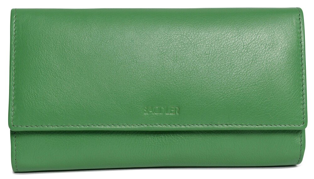 SADDLER Large Leather Multi-Section Purse "Grace" – Handmade by Saddler | RFID Protected & Gift Boxed - Jelly Bean