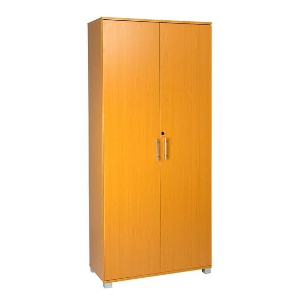 MMT Furniture Designs Beech wooden Filing cabinet with 4 shelves - 2 Door Lockable Filing Cabinet