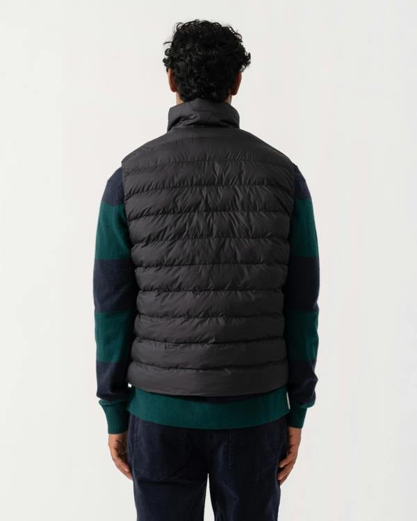 Back of HUGO Banks2641 Mens Padded Gilet - Black 001