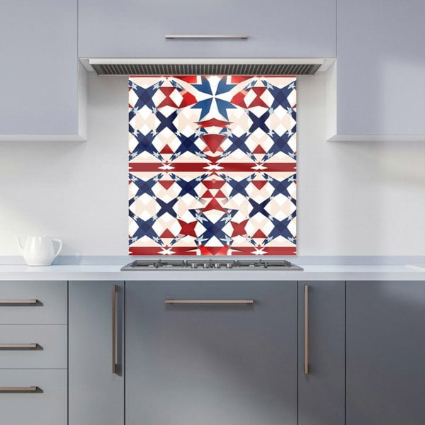 Warren Reed - Designer American Flag Abstract Pattern Kitchen Splashback