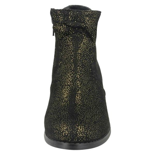 Spot On Girls Spot On Mid Heel Rouched Ankle Boots