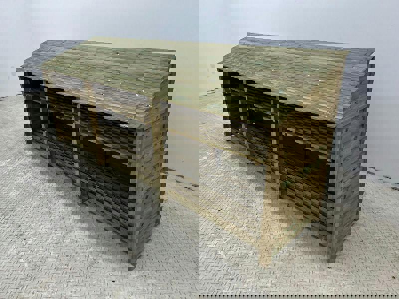 Arbor Garden Solutions Wooden Premium Tongue/Groove Log Store with Shelf W-335cm, H-126cm or 180cm, D-88cm