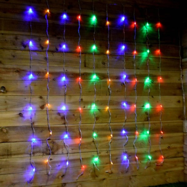 Samuel Alexander Premier 240 LED 1.5m x 2m Tall Cascading Waterfall Curtain Light - Multicoloured