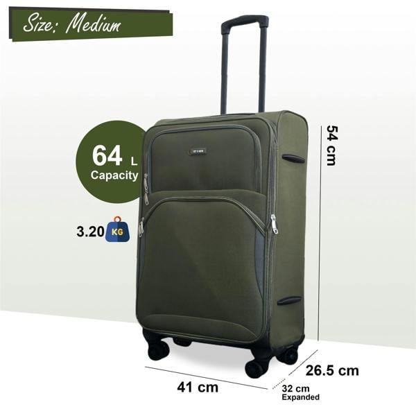 Infinity Luggage Expandable Soft 8 Wheel Lightweight Suitcase Luggage Travel Bags Set