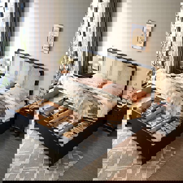 Monica Queen Size / King Size / Super King Size Bed, Storage Bed-Rit Concept-Queen Size-With Storage (Gaslift)-Rit Concept