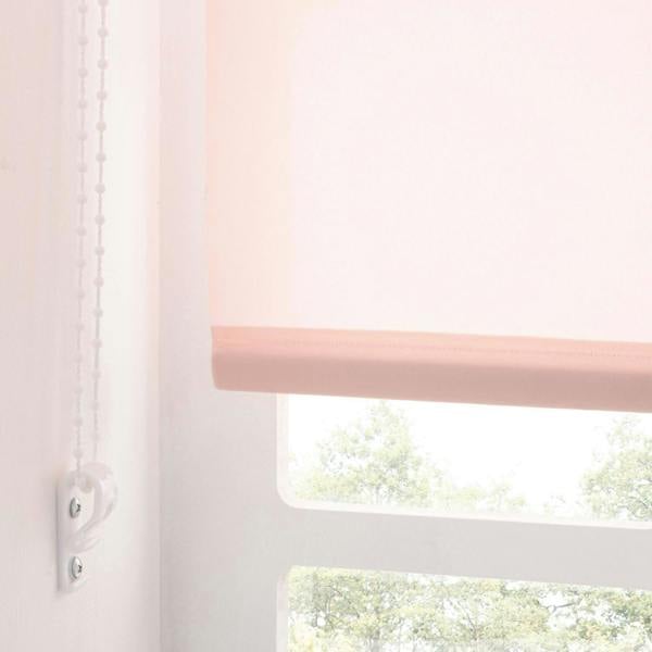 A.Unique Home Trimmable Daylight Roller Blind - 4FT - BLUSH PINK - 120cm(W) x 170cm(L)