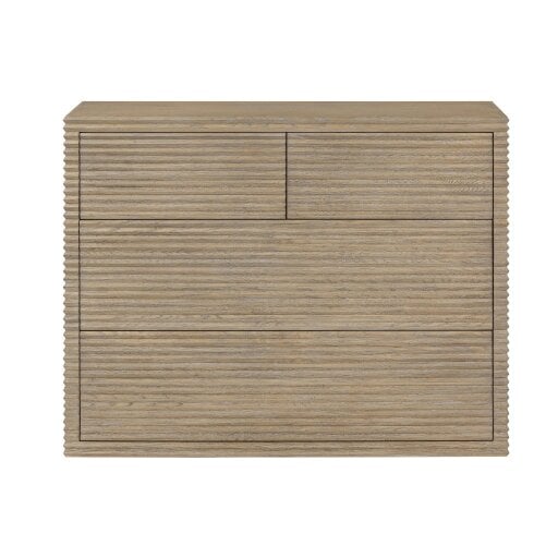 Wyld Haus Mandarina Weathered Oak Ribbed 4 Drawer Chest