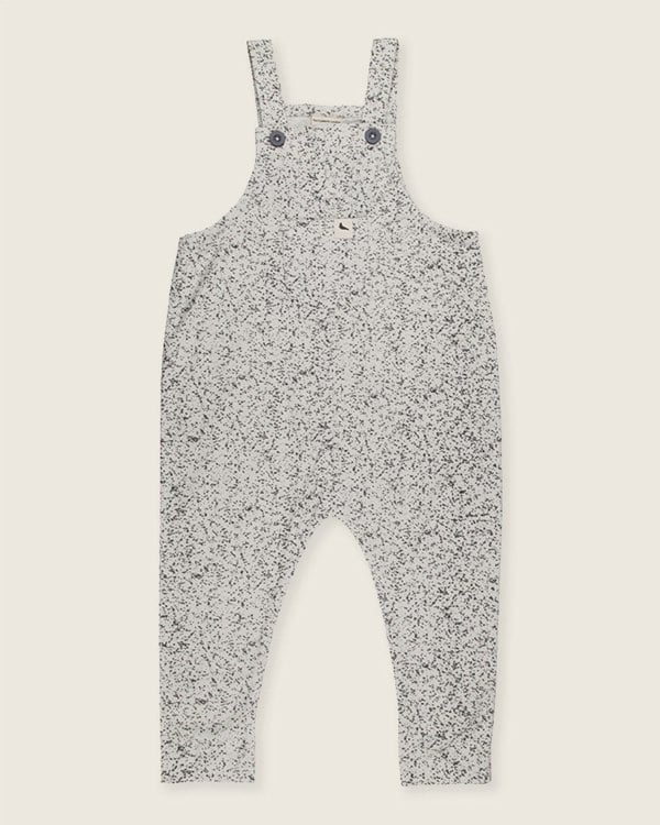 Organic cotton Multicolour Speckled Bear Print Dungarees- image 1
