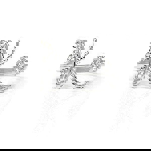 Say It With Adjustable Winged Initial Ring - Sterling Silver