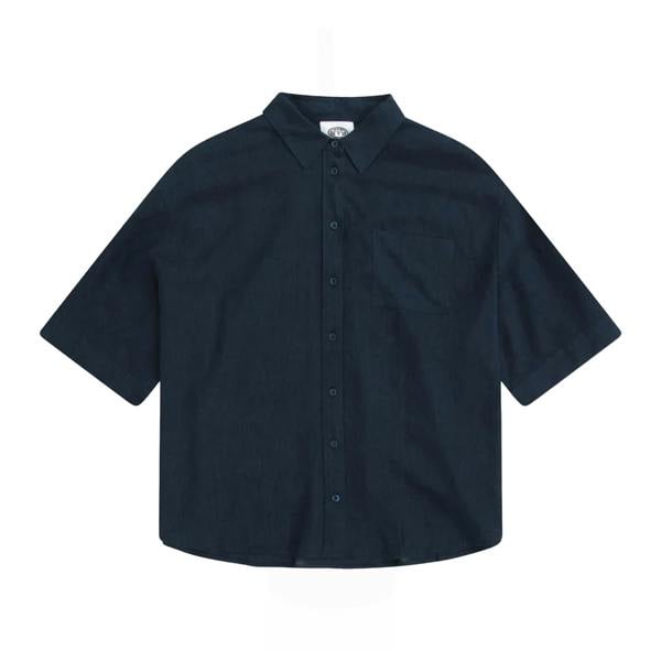 Animal Womens Nova Linen Shirt - Navy