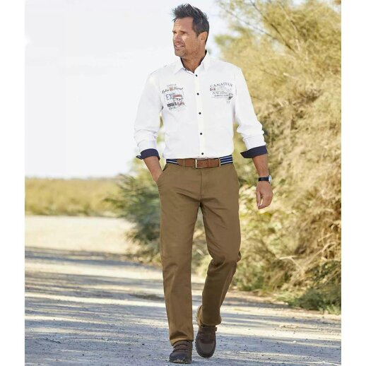 Atlas For Men Mens Plain Chinos - Light Brown