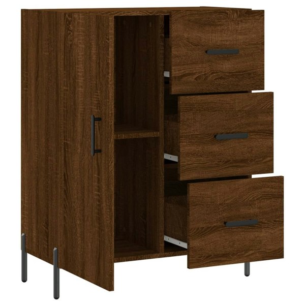 Berkfield Sideboard Brown Oak 69.5x34x90 cm Engineered Wood