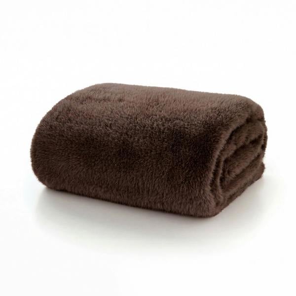 Soak&Sleep Chocolate Faux Fur Throw
