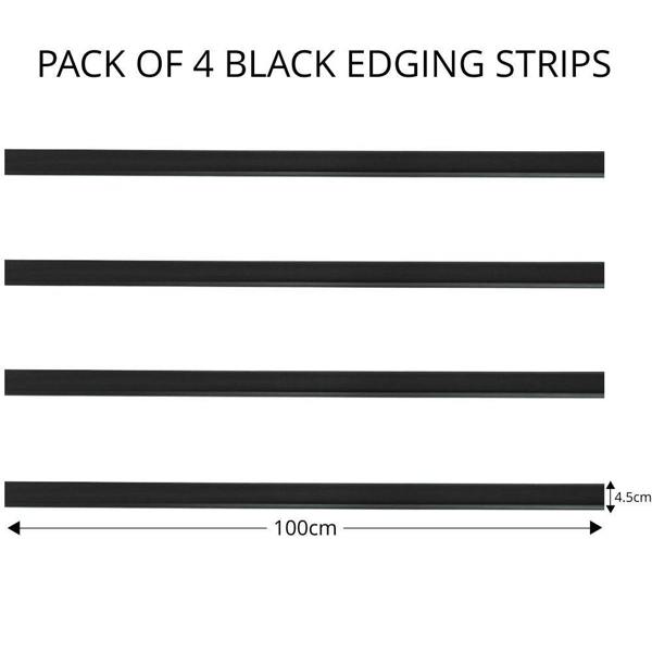 Edging / Stabilising Strips for PVC Screening - Black 4 Pack