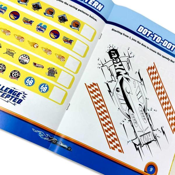 Hot Wheels Sticker Activity Books 5 Books Collection Set (Turbo Challenge, Criss Cross Crash, Built for Speed, Stunt Zone, Made to Race)