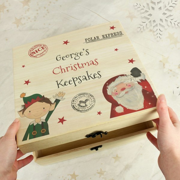 Personalised Memento Company Personalised Wooden Christmas Eve Box