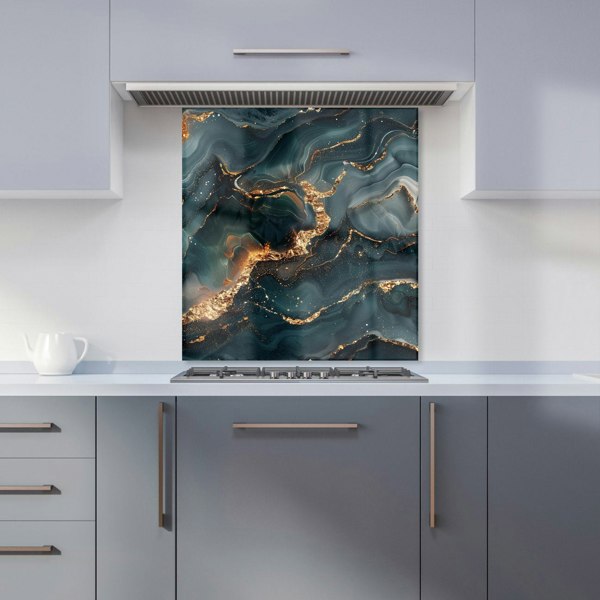 Warren Reed - Designer Vibrant Blue Marble Effect Kitchen Splashback