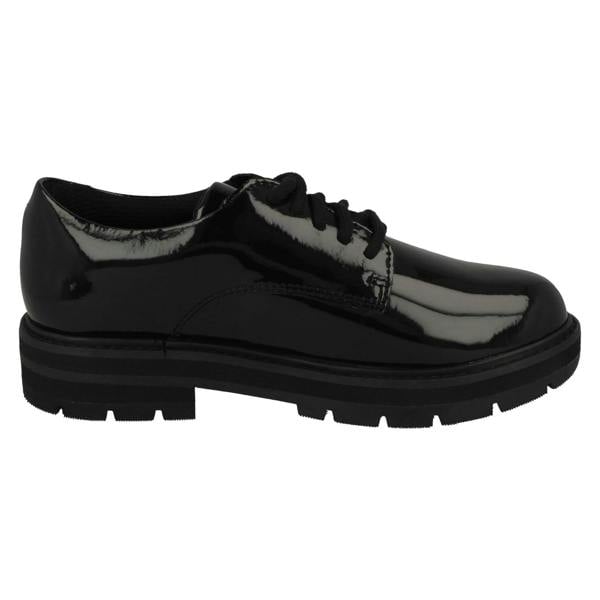 Clarks Girls Clarks Chunky Lace Up School Shoes Prague Lace