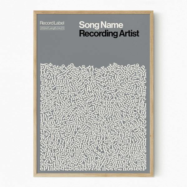 Reign&Hail Custom Song Lyric Print