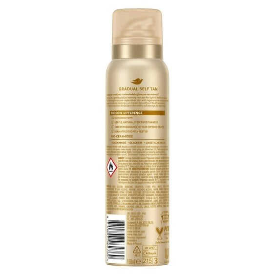 Dove Derma Spa Summer Revived Self Tan Mousse 150ml 2 Pack, Medium-Dark Skin