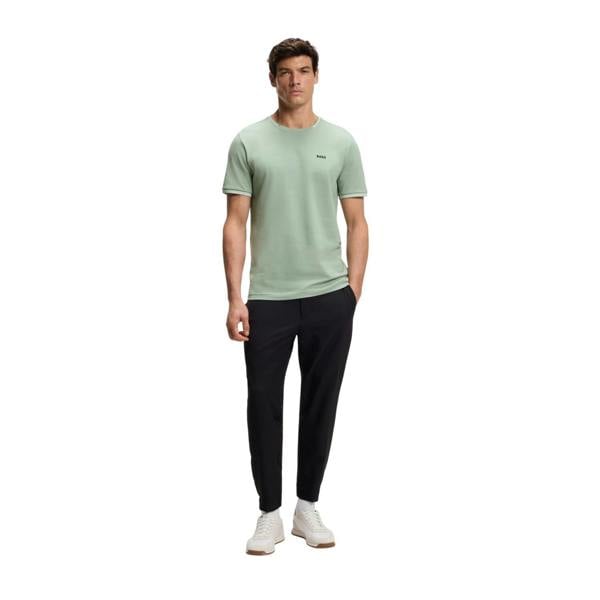 Boss Mens Hbg Taul Cotton Regular T-Shirt - Green - 