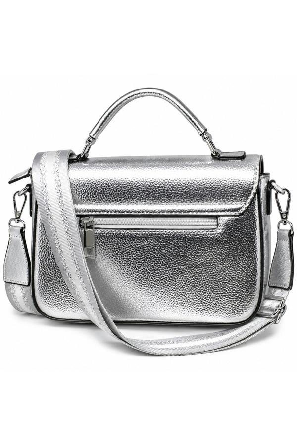 Kitise Metallic Crossbody Bag with Adjustable Wide Strap Turn Lock