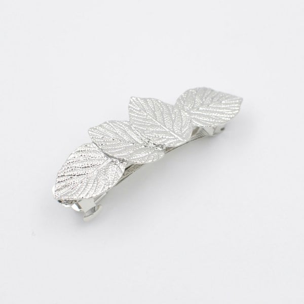 silver hair grip leaf side clasp