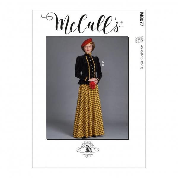 McCalls 8077 Paper Sewing Pattern – Women's Jacket, Skirt & Costume, Size 6-14, Intermediate