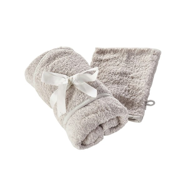 Kinder Valley Hooded Towel and Wash Mitt Grey