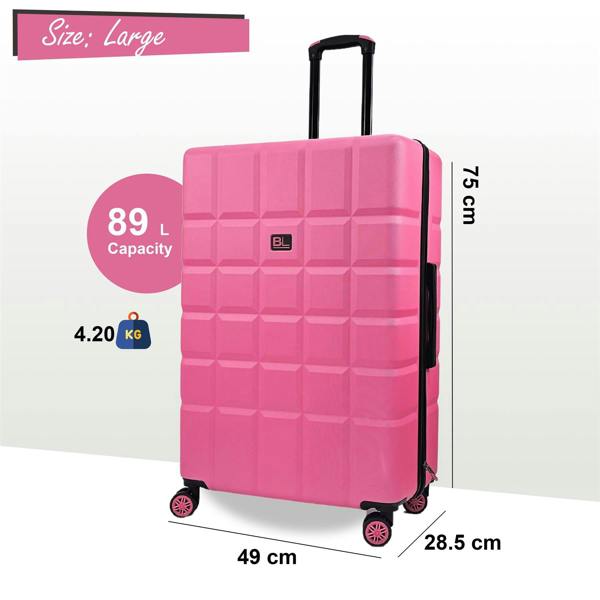 Infinity Luggage Hard Shell Classic 4 Wheel Travel Suitcase Set