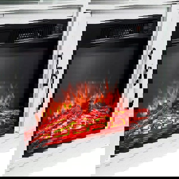 138cm W Recessed Electric Fireplace TV Stand with Timer and Remote Freestanding Fireplaces Living and Home