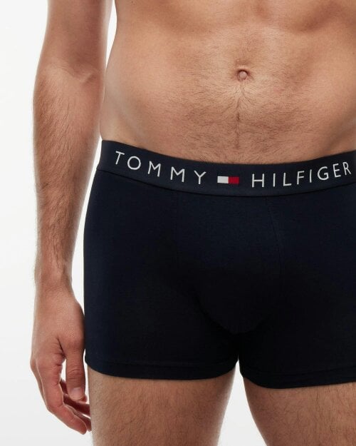 Tommy Hilfiger 3-Pack TH Original Logo Stretch Cotton Trunks - Desert Sky/Desert Sky/Desert Sky