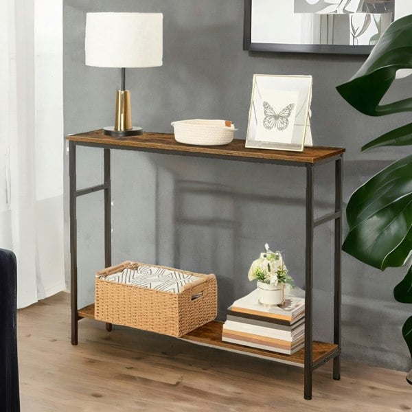 Rafaelo Mobilia Console Table With 2 Shelves