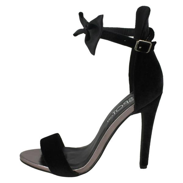 Spot On Ladies Spot On Bow Ankle Strap Sandals