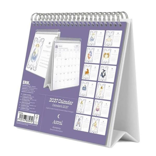 Astral Easel Desk Calendar 2027, Desk Calendars, Month To View, Lifestyle, Gift