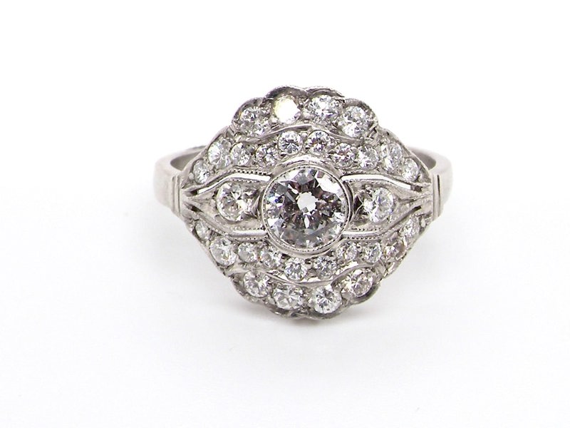  Art Deco cluster ring