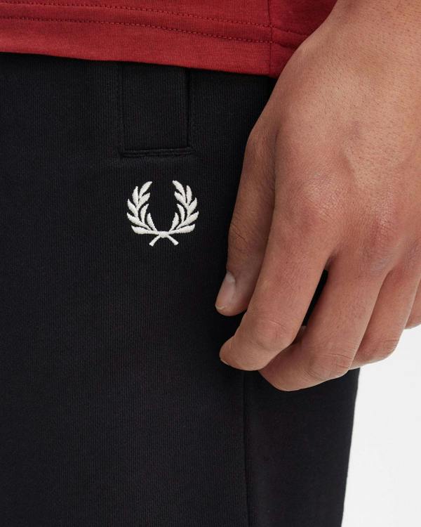 Fred Perry Mens Classic Sweat Short - Black 102 | CHO | Designer Mens Shorts