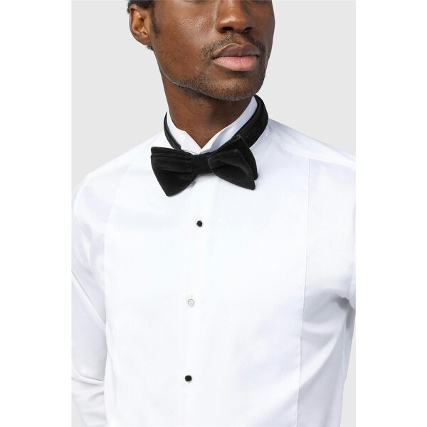Alexandre Silver Alexandre Tailored Fit White Non-Iron Bib Dress Double Cuff Shirt