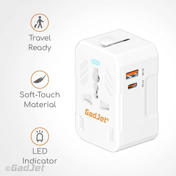 GadJet Rapid 2-Port World Travel Adapter