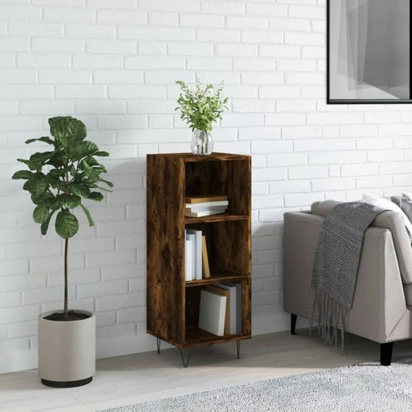 Berkfield Sideboard Smoked Oak 34.5x32.5x90 cm Engineered Wood