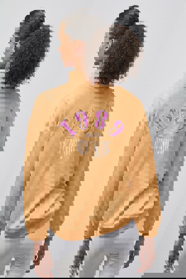 ENORSIA Half Zip High Neck Embroidery Sweatshirt