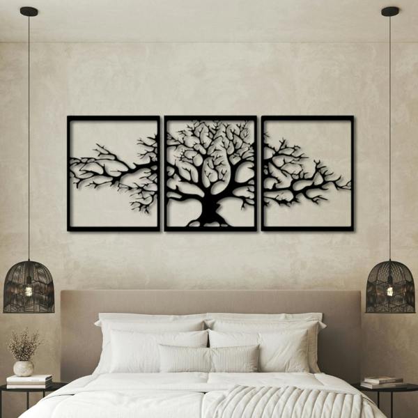 Decortie Tree of Life 3-Piece Triptych Metal Wall Art Set 74 cm