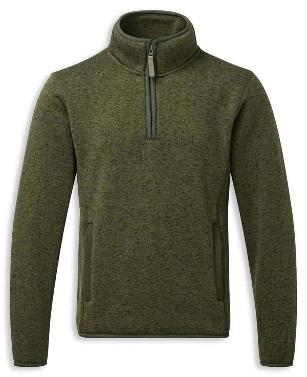 Mens half zip jumper in Green