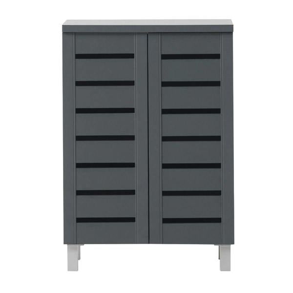 Timber Art Design 4 Tier Shoe Storage Cabinet 2 Door Cupboard Stand Rack Unit