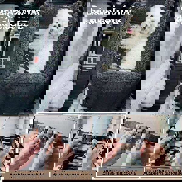 Skylos Dog Car Seat Travel Bed Carrier Pet Booster Seat Basket Portable Puppy