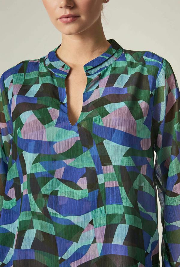 James Lakeland Abstract Print Blouse
