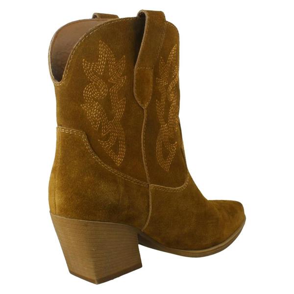 Spot On Ladies Spot On Leather Slip On Cowboy Boots F51248